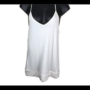 EKOUDER White Halter Tunic Top Sz Small